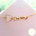 Custom Name Hearts Bracelet