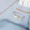 Diamond Aeroplane Lapel Pin for Babies