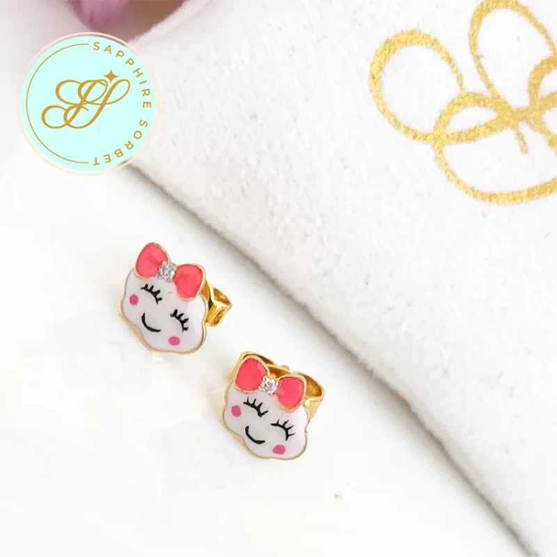Cute Miss Cloud Kids Diamond Studs