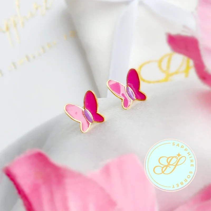 Butterfly Gold Kids Earrings