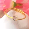 Floral Charm Baby Kada in sterling Silver