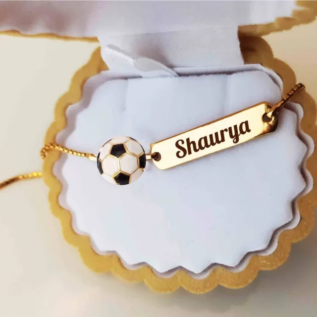 Football Custom name Kids Rakhi