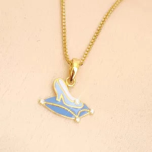 Cinderella Stilleto Kids Gold Pendant