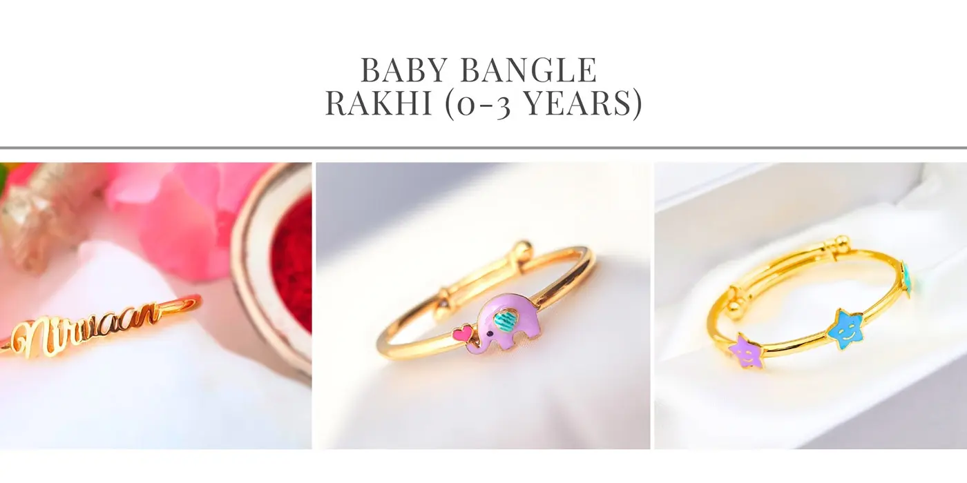 Baby Kada Rakhi in fine Gold and Silver