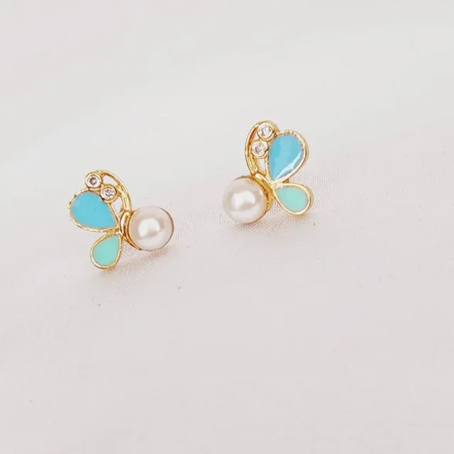 Butterfly Pearl Kids earrings