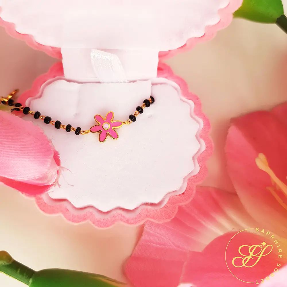 Flower Gold Nazariya for newborn baby girl