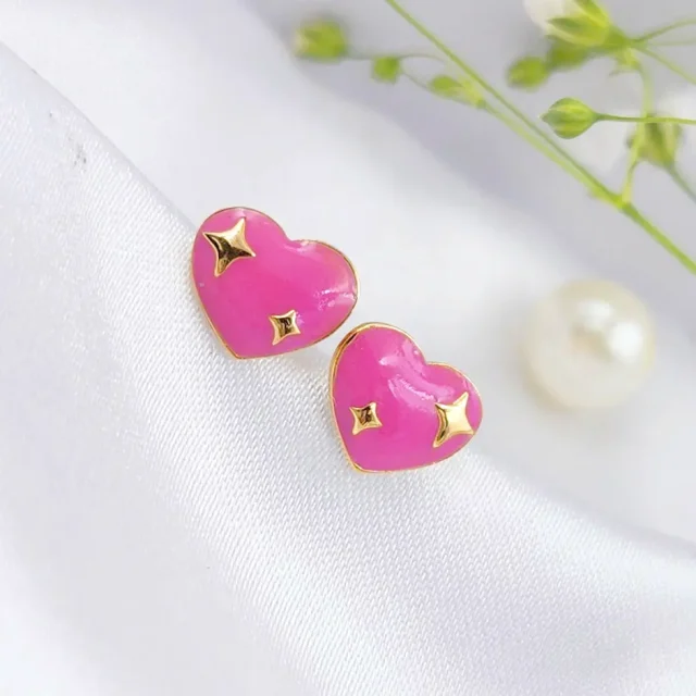 Kids Heart Gold earrings