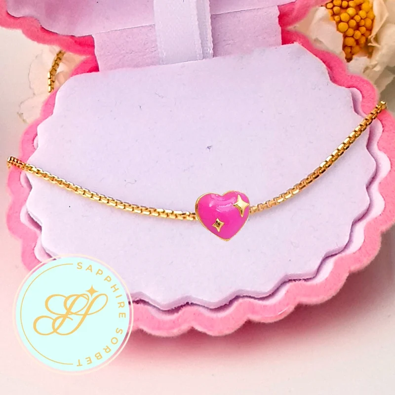 Sparkling Hearts Kids Bracelet for Baby Girls