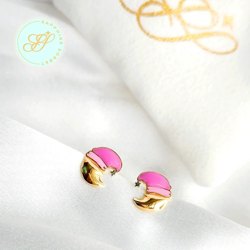 Cappy Moon Kids Gold earrings