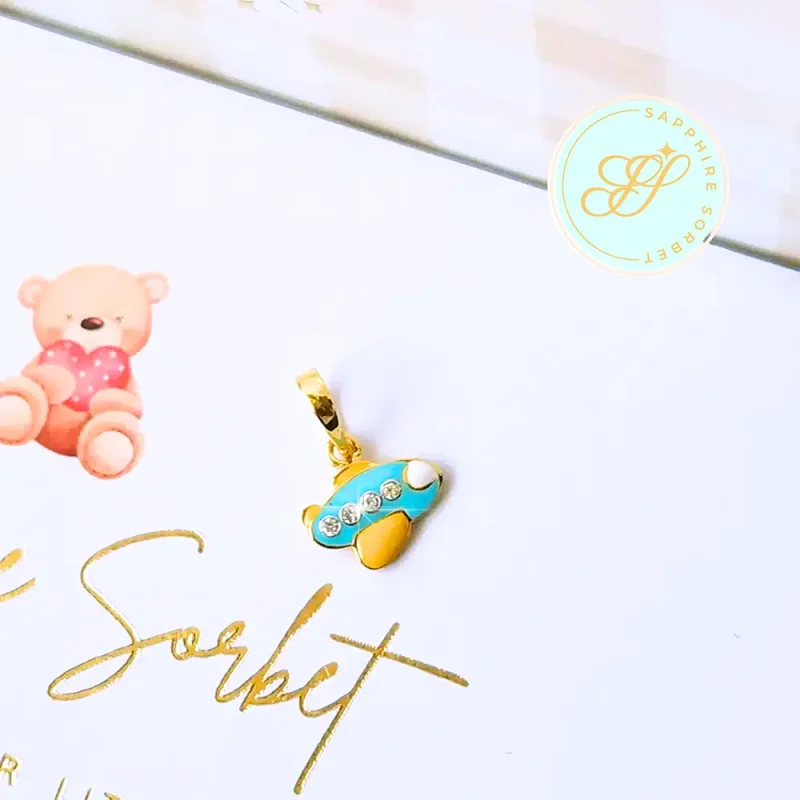 Diamond Aeroplane Baby pendant for Baby Gifting