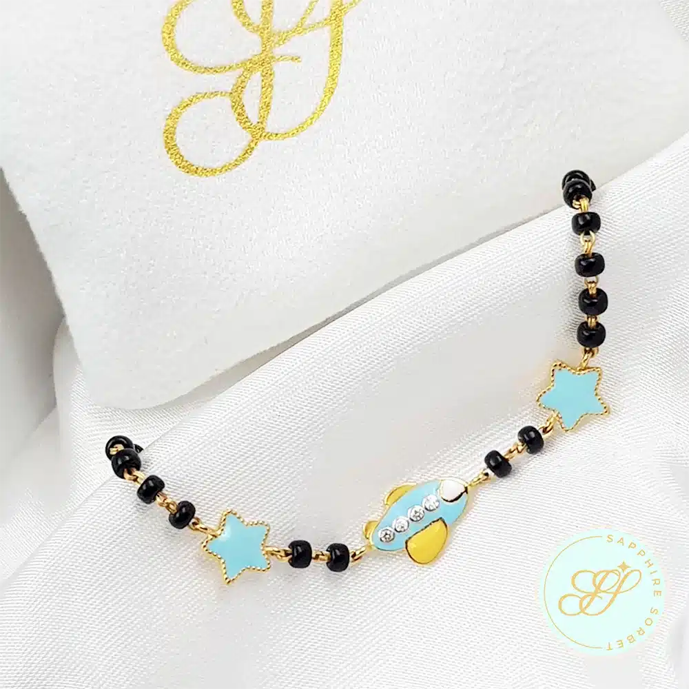 Diamond Aeroplane Stars Gold baby Nazariya