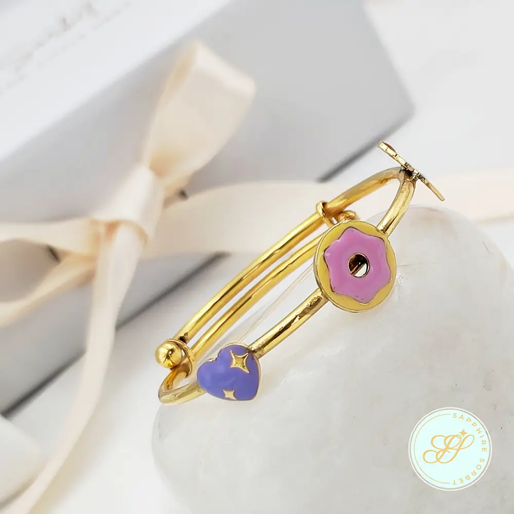 Heart n Doughnut bangle for Baby Girl