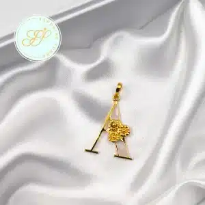 Monogram A Pearl White Pendant