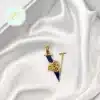 Monogram V pendant