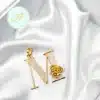 Pearl White M Pendant for Girls