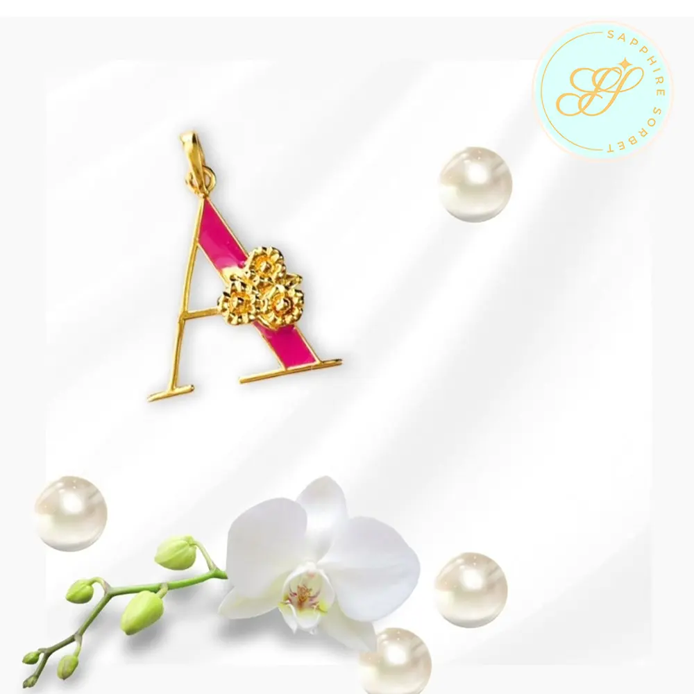 Pink A Pendant for girls