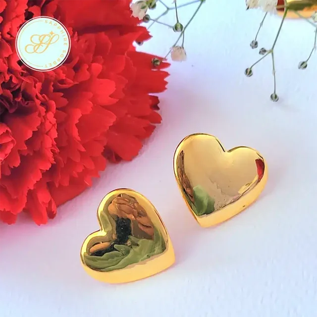 Silver Heart Studs for Girls