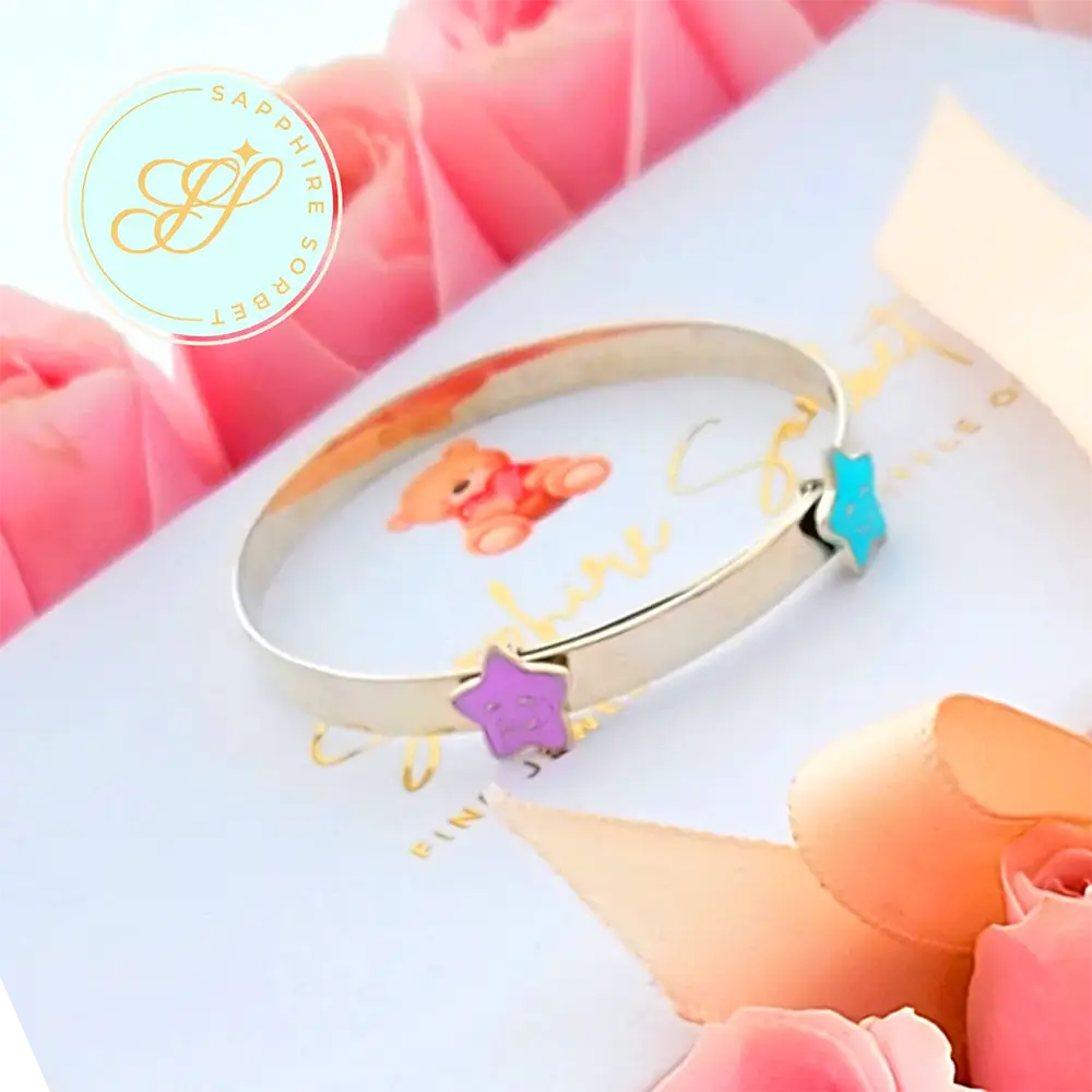 Silver Stars baby Bangle