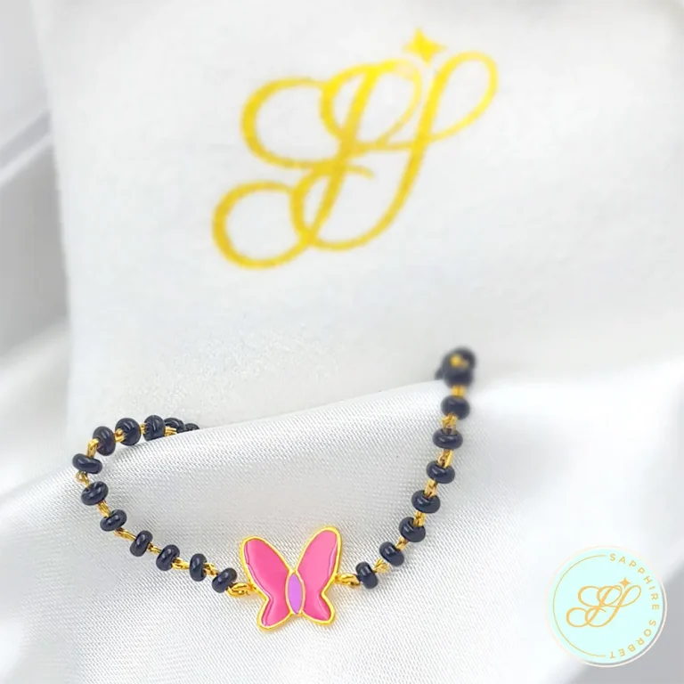 Butterfly Gold Nazariya for Baby Girl