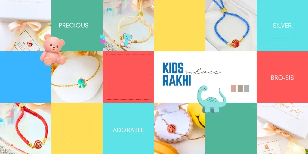 Silver rakhi for Kids