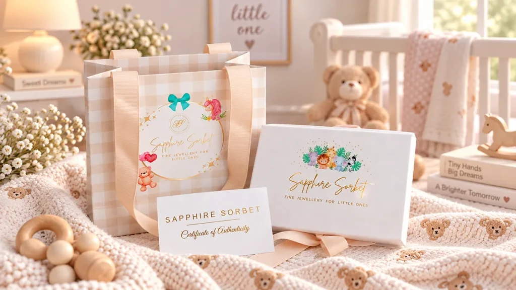 Sapphire Sorbet Gold Baby Jewellery for Baby Gifting